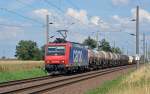 482 025 zog am 11.07.12 das Chemiependel von Ruhland kommend durch Radegast gen Leipzig.