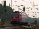 Die 482 004-9 der SSB Cargo Anfang Juni im Aachener Westbahnhof.