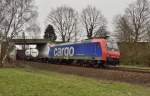 Im Gleisbogen in Osterath ist hier die SBB 482 003-1 mit einem Containerzug am Samstag den 23.3.2013