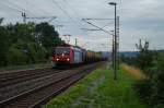 04.07.2013 / 21:14 Uhr: 482 029 SBB Cargo mit Kesselwagenzug gen Saalfeld in Gundelsdorf.