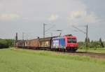 Am 14.Juni 2013 war SBBC/RDX 482 041 mit H-Wagen bei Elze(Han) auf dem Weg Richtung Sden.