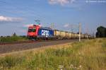 482 039-5 SBB Cargo fr LOCON LOGISTIK & CONSULTING AG mit dem KLV  H&S Foodtrans  in Vietznitz und fuhr in Richtung Wittenberge weiter.