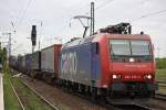 SBB Cargo 482 015 am 22.5.13 mit einem KLV in Duisburg-Bissingheim.