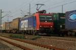 482 023-9 der SBB Cargo mit Containergterzug in Kln-Kalk am 17.09.2006