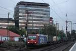 SBB Cargo 482 023 am 9.10.13 mit einem KLV in Düsseldorf-Rath.