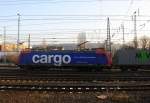 482 023-9 von SBB Cargo kommt aus Richtung Köln,Aachen-Hbf,Aachen-Schanz mit einem Containerzug aus Novara(I) nach Genk-Zuid Haven(B) und fährt in Aachen-West ein.