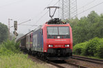 482 032-0 mit Akiem 37027 am Haken durchfährt Gelsenkirchen-Bismarck 1.6.2016