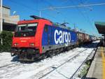 3 sept 2013 : swiss locomotive Re 484.019 Cargo is arriving at Pomezia station
