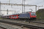 Re 484 016-1 durchfährt am 23.01.2023 den Bahnhof Pratteln.