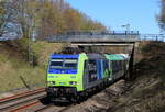 Re 485 020-2 mit dem DGS 43625 (Freiburg(Brsg)Gbf-Novara Boschetto) bei Tunsel 31.3.20