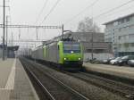 bls - 485 011-1 und  485 015-2 vor Rolla bei der Durchfahrt im Bahnhof Prattelen am 02.05.2013