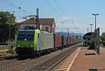 Am 16.06.2013 fuhr BLS Re 485 001-2 im Auftrag von ERS Railways mit einem Containerzug aus Italien nach Rheinhausen.