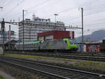 BLS - 485 011-1 mit Rolla unterwegs in Prattelen am 23.02.2018