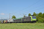 Re 485 010-3 fährt Richtung Bahnhof Sissach. Die Aufnahme stammt vom 14.05.2019.