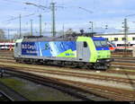 BLS - Lok 485 007-9 abgestellt im Badischen Bahnhof in Basel am 04.02.2024