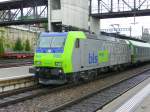 bls - 485 008-7 vor Rolla im Bahnhof Spiez am 21.07.2012