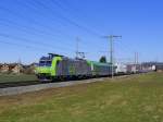 BLS  485 009-5 mit ROLLA unterwegs bei Lyssach am 20.02.2015