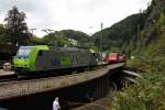 Portrait von der BLS Cargo Re 485 004-6 am 13.09.2014, als sie bei den Triberger Bahnhofstagen stand.