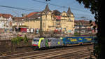 Ausfahrt Bahnhof Offenburg gen Süden am 25.