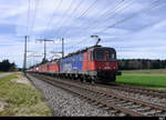 SBB Cargo  Loks 620 065 + 420 340 + 620 080 + 420 269 mit Güterzug unterwegs bei Lyssach am 20.02.2020