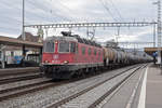 Re 620 085-1 durchfährt den Bahnhof Rupperswil. Die Aufnahme stammt vom 13.03.2020.