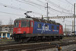 Re 620 088-5 durchfährt am 22.02.2023 solo den Bahnhof Pratteln.