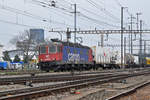 Re 620 087-7 durchfährt den Bahnhof Pratteln. Die Aufnahme stammt vom 20.03.2018.