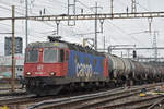 Re 620 087-7 durchfährt den Bahnhof Pratteln. Die Aufnahme stammt vom 06.03.2019.