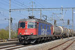 Re 620 083-6 durchfährt den Bahnhof Möhlin. Die Aufnahme stammt vom 15.04.2019.