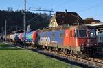 Re 620 051-3  DORNACH / ARLESHEIM  im herbstlichen Emmental unterwegs am 12. September 2019.
Mineralölzug Basel Birsfelden Hafen - Grünenmatt.
Foto: Walter Ruetsch