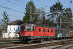 Re 620 084-4  UZNACH 
Am 19. März 2020 konnte die Re 620 084-4 in Gerlafingen beobachtet und fotografiert werden.
Besondere Beachtung gilt dem weissen f. Hier handelt es sich um eine der wenigen Re 620 Lokomotiven mit Funkverbindung.
Foto: Walter Ruetsch