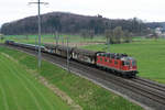 Re 620 027-3  LUTERBACH-ATTISHOLZ .
Am 30. März 2020 konnte sie mit dem Drahtzug bei Bollodingen auf der Fahrt von Langenthal nach Sumiswald beobachtet werden.
Foto: Walter Ruetsch