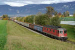 Sehr langer Schrottzug nach Gerlafingen mit der Re 620 067-9  Bodio  bei Biberist am 2.
