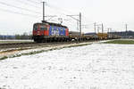 Re 620 060-4  TAVANNES  als Zug 60026 bei Deitingen am 20. Januar 2021.
Foto: Walter Ruetsch