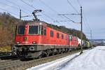 Re 620 028-1  Konolfingen  zusammen mit Re 4/4 II 11240 unterwegs nach Basel, aufgenommen bei Villnachern am 23.01.2021.