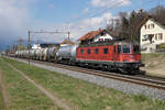 Re 620 030-7  Herzogenbuchsee  bei Busswil am 15. April 2021.
Foto: Walter Ruetsch