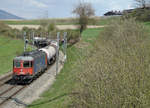 Re 620 008-3  Wetzikon  bei Niederbipp am 21. April 2021.
Foto: Walter Ruetsch