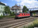 Die Re 6/6 11681 ''Immensee'' war am 13.7.05 auf Versuchsfahrten unterwegs, aufgenommen als sie gerade unter der Stadtrain-Brcke hervor kam.