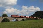 Re 6/6 11603 auf dem Viadukt von Eglisau, 10.08.2012.