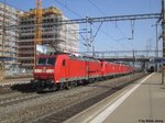 Lokzug bestehend aus den BR 185 135-1, 185 126-0, 185 121-1 und der Re 6/6 11604 ''Faido'' am 18.3.2016 in Zürich-Altstetten.