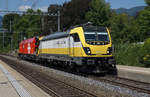 SWISS RAIL TRAFFIC AG
Rem 487 001 anlässlich der Bahnhofsdurchfahrt Solothurn West am 20. August 2018.
Foto: Walter Ruetsch
