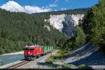 RhB Ge 4/4 I 602 mit dem Valser Güterzug am 27.07.2020 unterwegs nach Ilanz