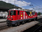 RhB - Lok Ge 4/4 629 im Bahnhof Landquart am 24.05.2018