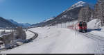 RhB Ge 4/4 II 633 mit Regio Pontresina - Scuol-Taraspam 16. Januar 2021 bei Madulain.