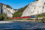 RhB Ge 4/4 II 619 / RE Scuol-Tarasp - Disentis / Versam-Safien, 1. September 2021