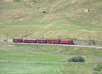 Ein charakteristischer Elektrooldtimer, die FO 36, zieht am 04.07.2026 den Jubil�umszug Brig - Disentis ab Realp, 100 Jahre Furka-Oberalp-Bahn. �ber die Bergstrecke war mangels Fahrleitung eine Dampflok n�tig.