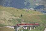 Die FO 36, �ber 80 Jahre alt, zieht am 04.07.2026 den Jubil�umszug Brig - Disentis ab Realp, im Rahmen der Feierlichkeiten zu 100 Jahre Furka-Oberalp-Bahn. Hier auf der Br�cke �ber die Reuss.
Die im Zug verwendeten Wagen geh�ren der DFB.
Jahrzehntelang zogen diese Lokomotiven den langsamsten Schnellzug der Welt, den Glacier-Express. In der langen Zeit wurde daf�r verschiedenstes Wagenmaterial verwendet. Bis zur Einf�hrung der Triebwagen bef�rderten diese Maschinen auch die Personenz�ge.