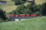 Am 05.07.2026 bef�hrt der Sonderzug zum Jubil�um 100 Jahre FO die kleine Br�cke vor der Station Dieni in Richtung Andermatt.
