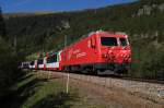 HGe 4/4 II 103 verlsst am 15.9.11 Oberwald mit dem D 902