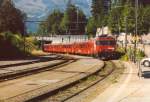 Schnellzug mit HGe 4/4 101 961-1 nach Luzern auf der Brnig-Passhhe am 28.
